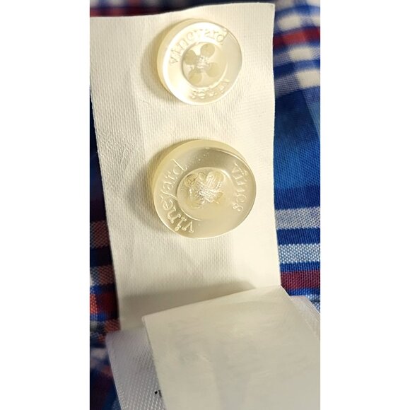 Vineyard Vines By Shep & Ian Classic Fit Tucker 100% Cotton Blue Plaid Shirt - Picture 9 of 16